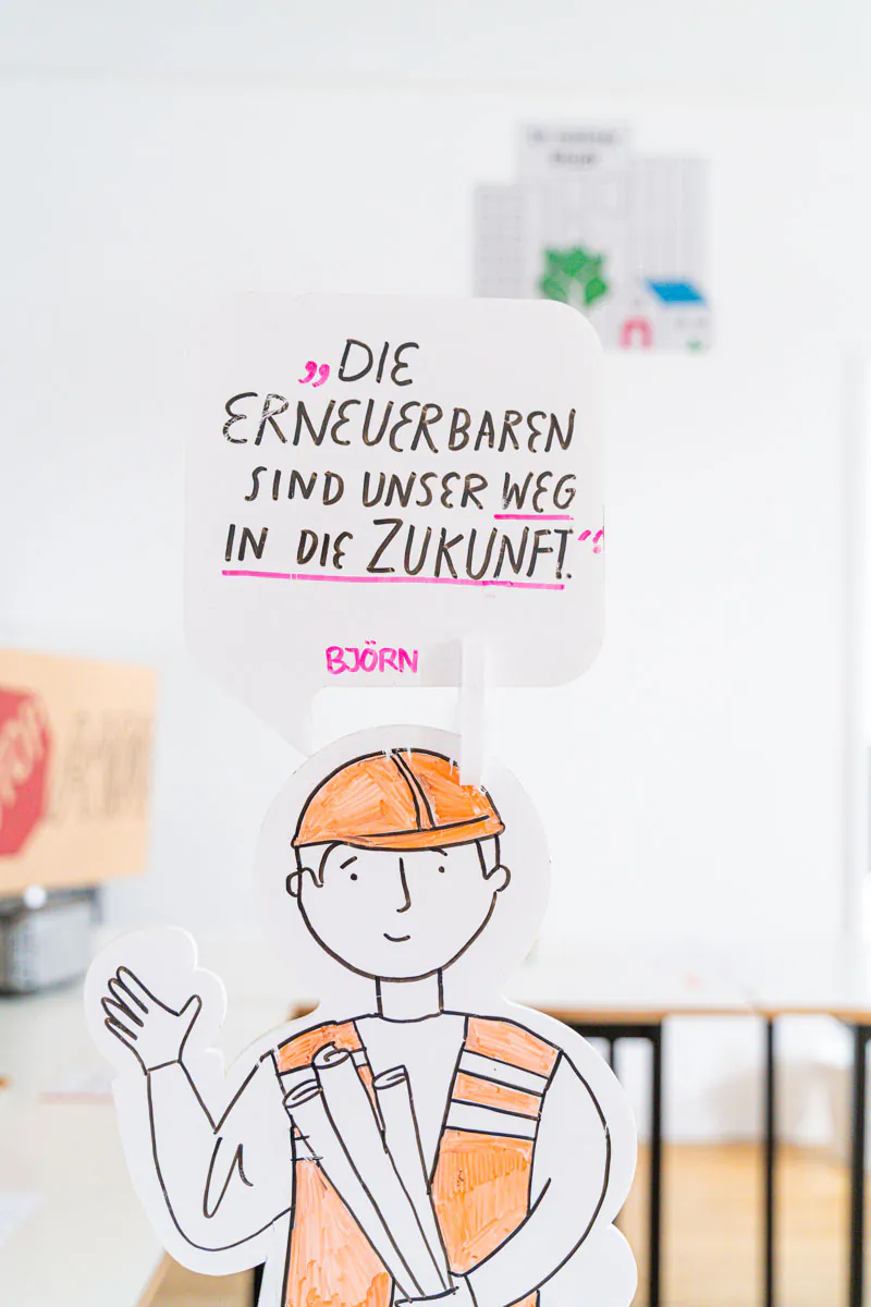 Broschüre aus dem Projekt Engage mit Illustrationen zu Beteiligung an der Energiewende