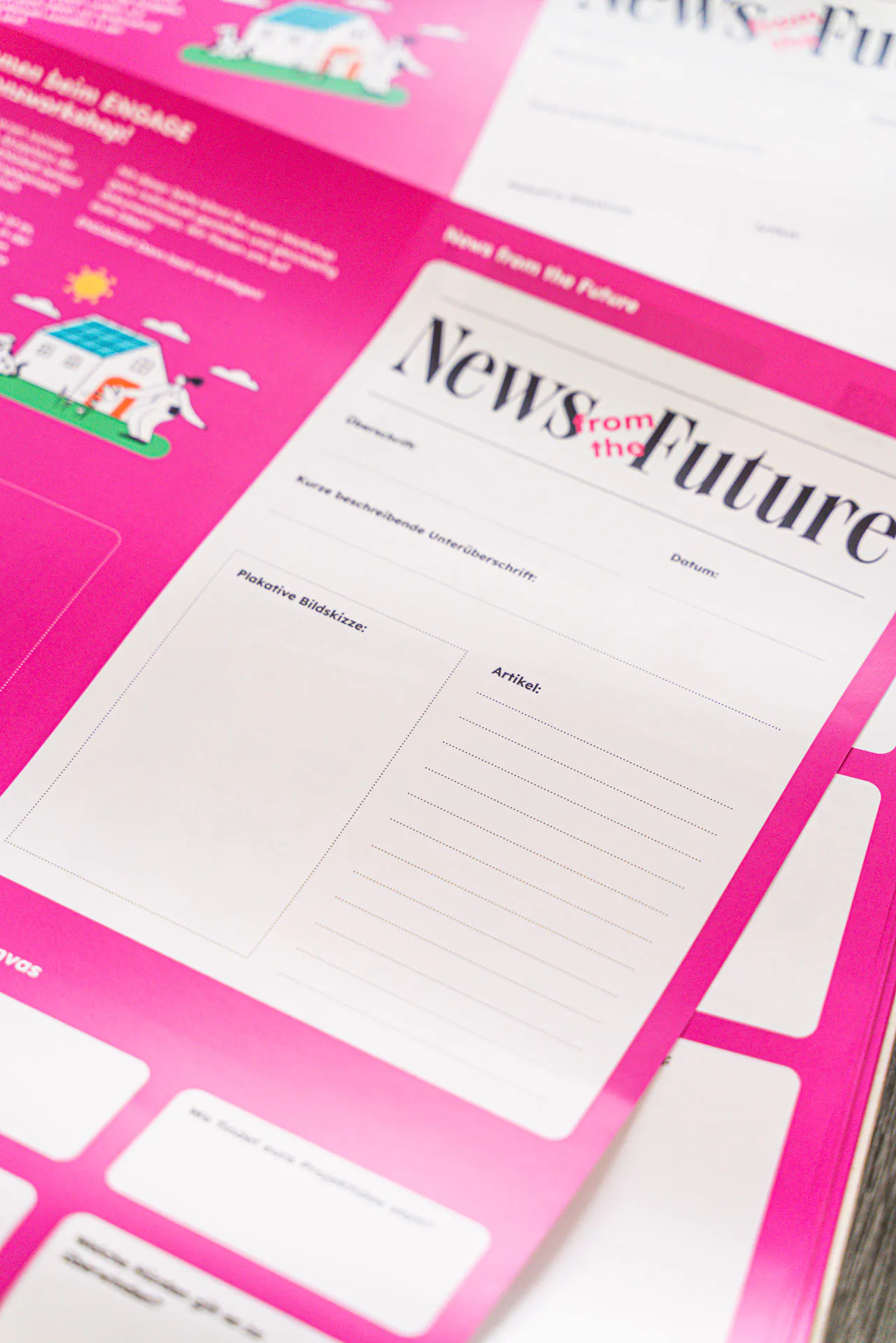 Broschüre aus dem Projekt Engage mit Illustrationen zu Beteiligung an der Energiewende